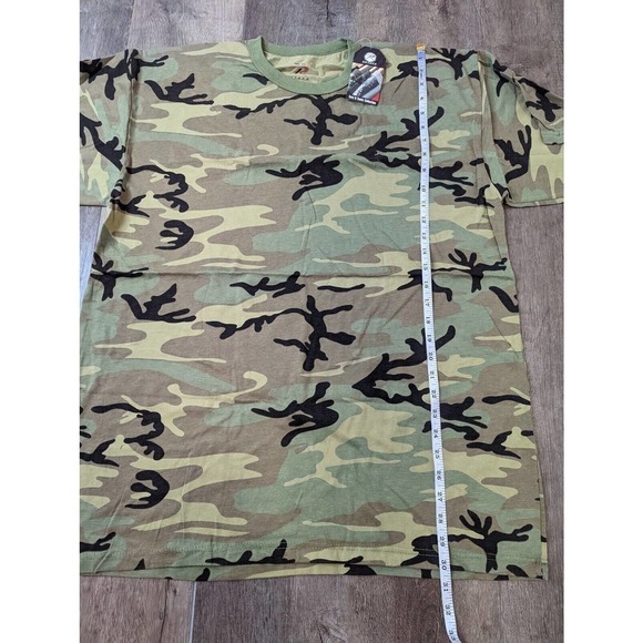 NWT Rothco Woodland Camo Short Sleeve T Shirt Size 2XL Men's Green Pullover - Picture 7 of 8